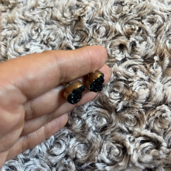 Kate Spade Druxy Stud Glitter Shimmer Earrings Costume Jewelry Sequin Metallic - Picture 14 of 16